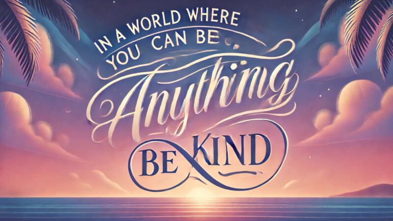 In a World Where You Can Be Anything, Be Kind